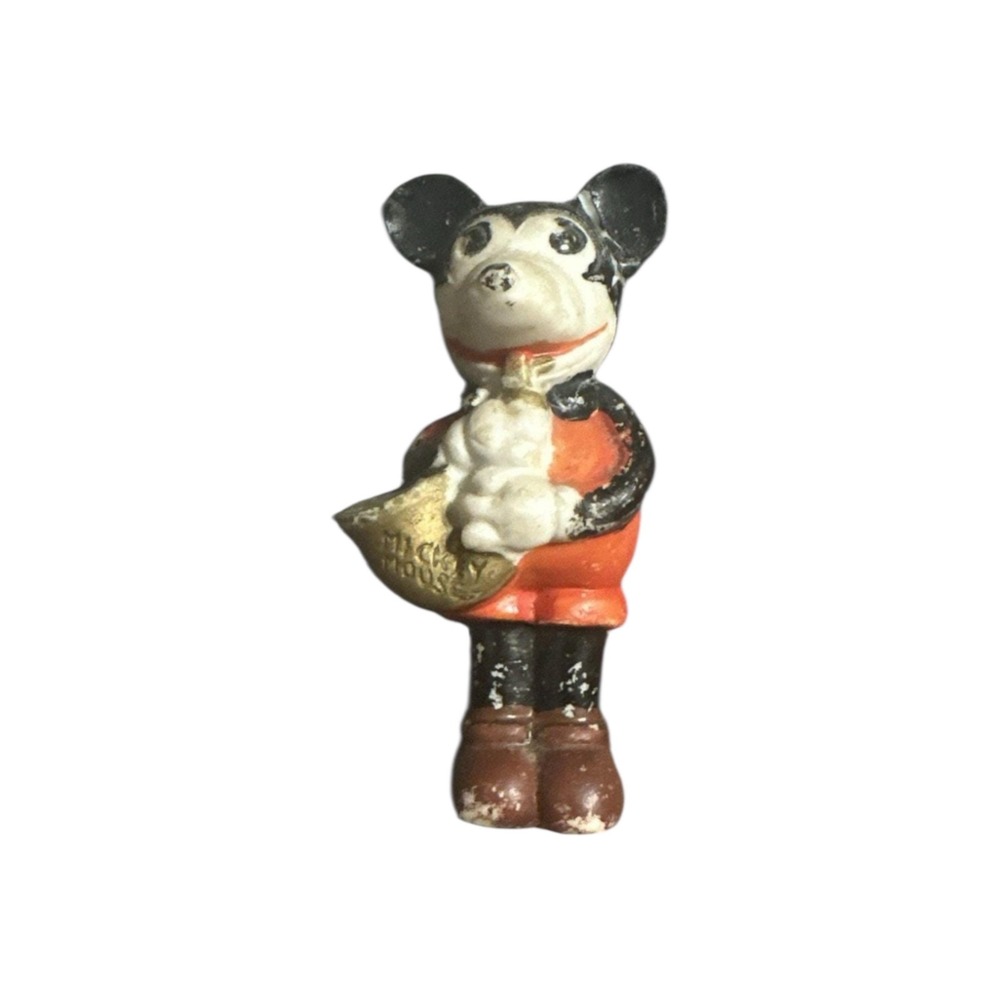 1930s Mickey Mouse  Made in Japan Porcelain Bisque Figurine with Saxophone